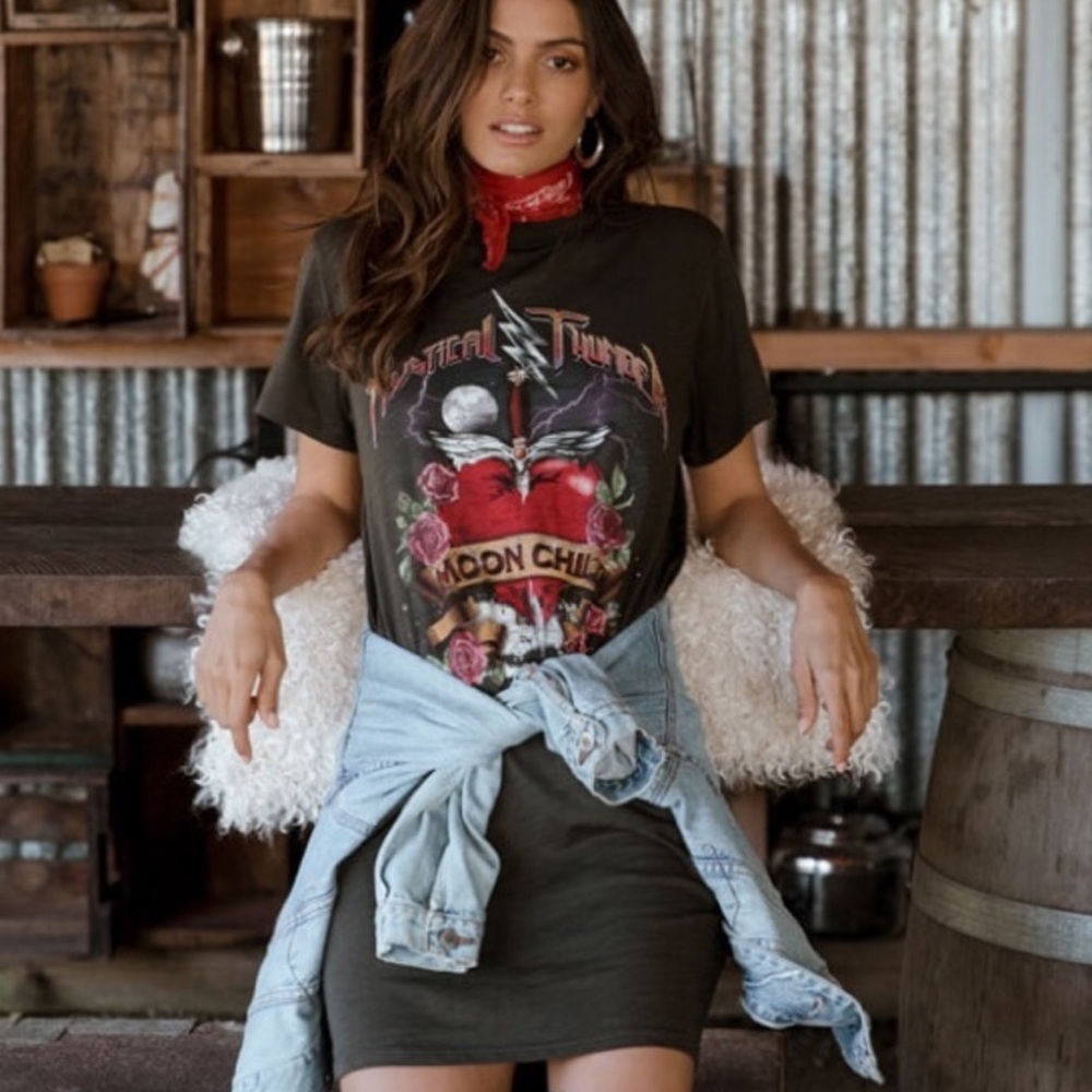 ⚡️✨SPELL Mystical Thunder Moon Child Shirt Dress✨VHTF